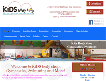 Tablet Screenshot of kidsbodyshop.com